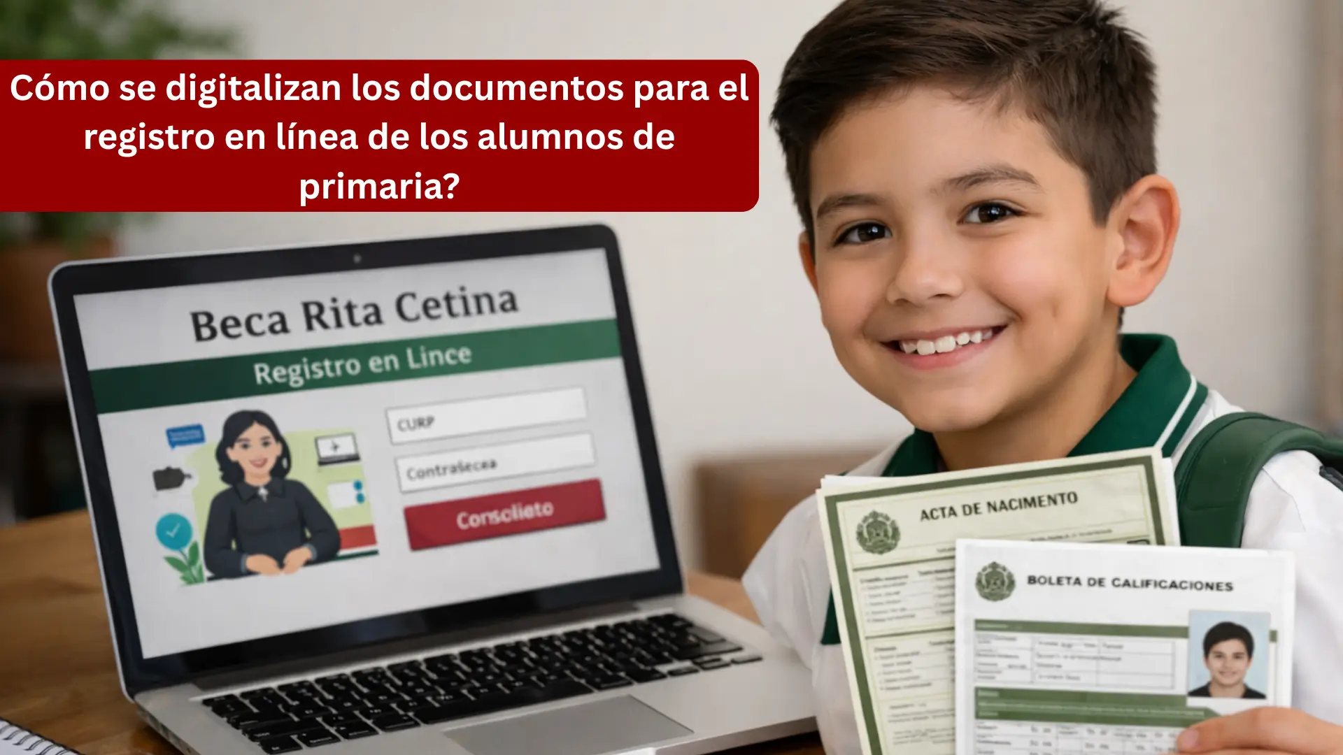 Cómo se digitalizan los documentos para el registro en línea de los alumnos de primaria?
