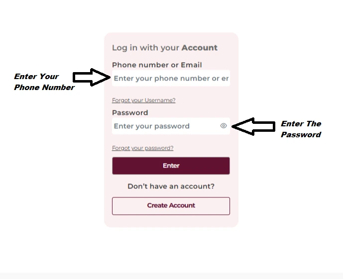 email and password