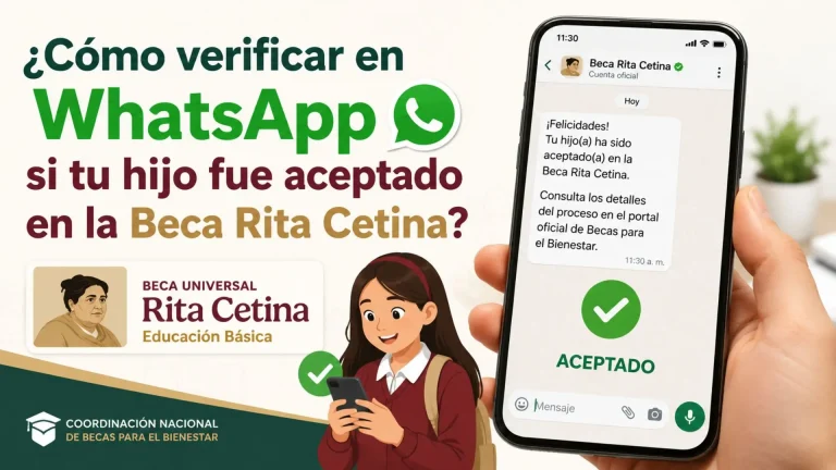 ¿Cómo verificar en WhatsApp si tu hijo fue aceptado en la Beca Rita Cetina?